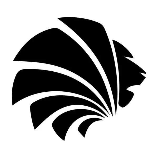 Icône Remplie Lion Symbole Vectoriel Design — Image vectorielle
