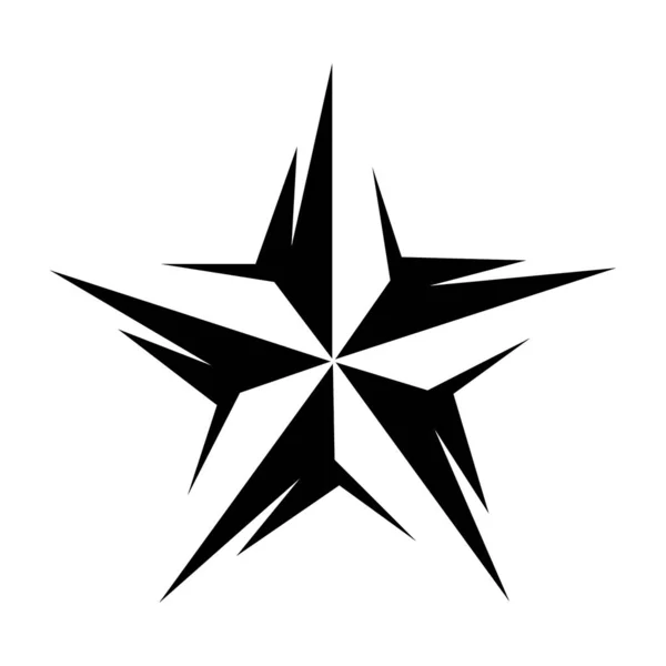 Tribal Star Design Ikone Solidem Vektor — Stockvektor