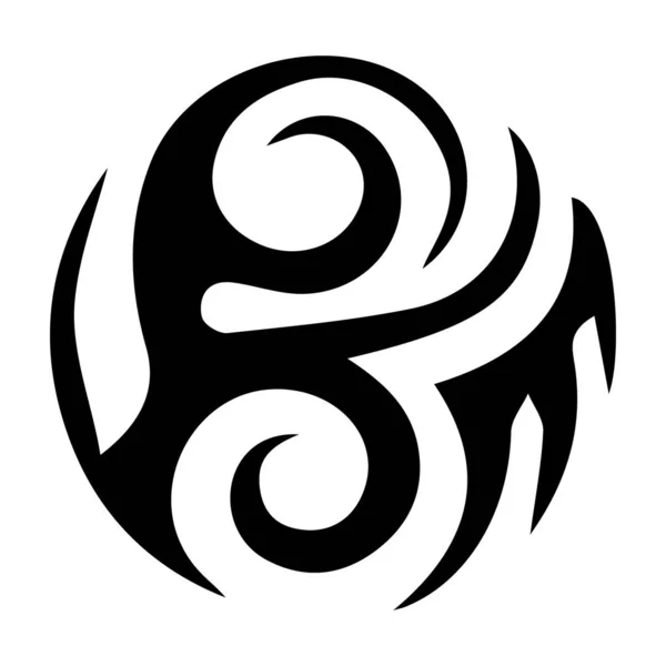 Дизайн Местной Расовой Гравюры Икона Племенной Татуировки Заполненном Векторе — стоковый вектор