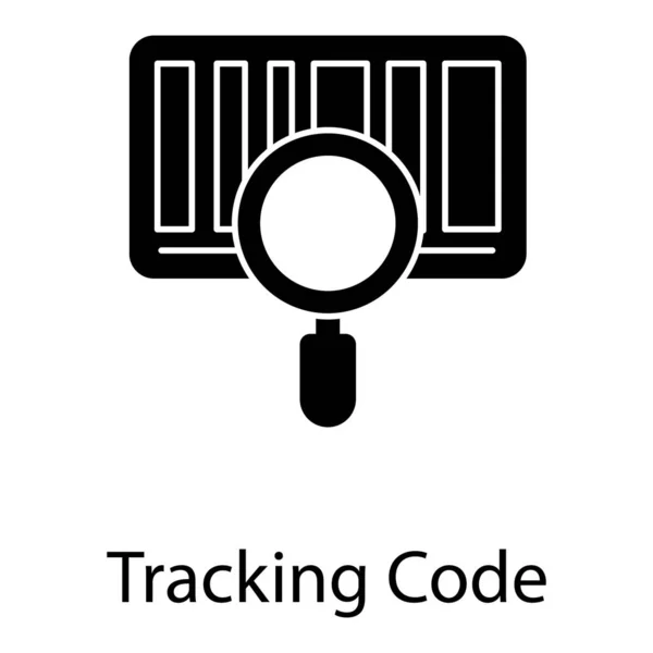 Barcode Unter Der Lupe Konzept Der Tracking Code Symbol — Stockvektor