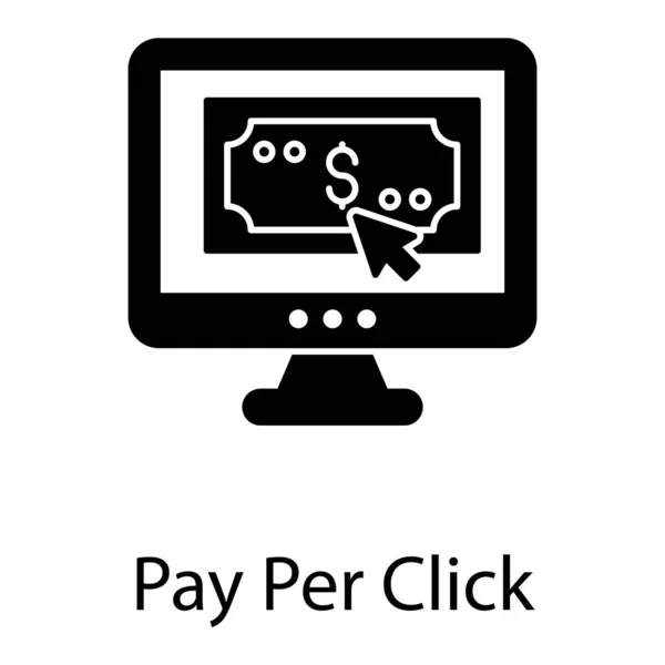 Internet Advertisement Cost Known Pay Click Vector — ストックベクタ