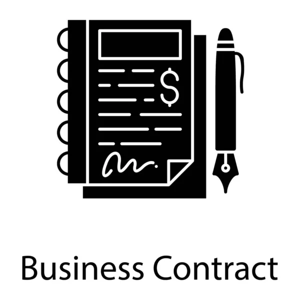Business Contract Legal Agreement Two Parties Icon — Stock Vector