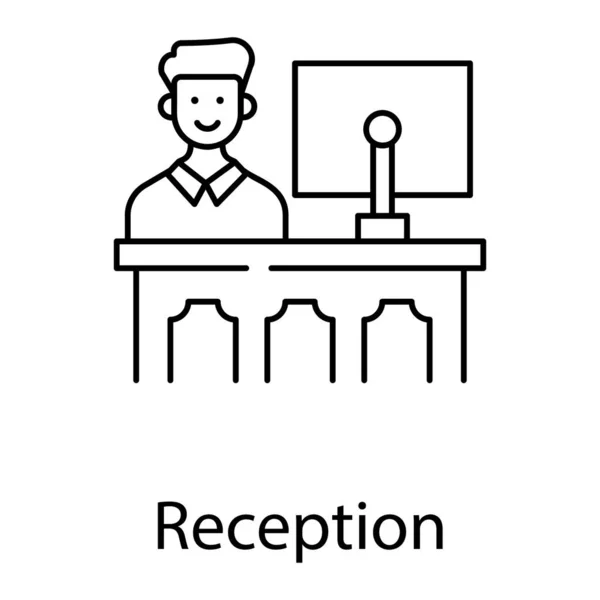 Icon Reception Line Design — ストックベクタ