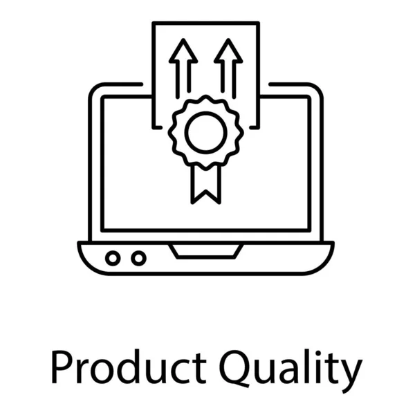 Etiqueta Calidad Premium Icono Línea Paquete Calidad Del Producto — Archivo Imágenes Vectoriales