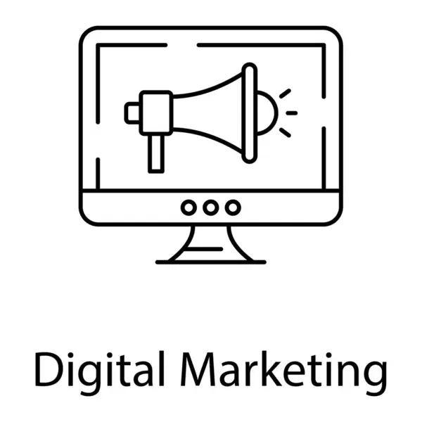 Marketing Numérique Commercialisation Produits Services Utilisant Les Technologies Numériques — Image vectorielle