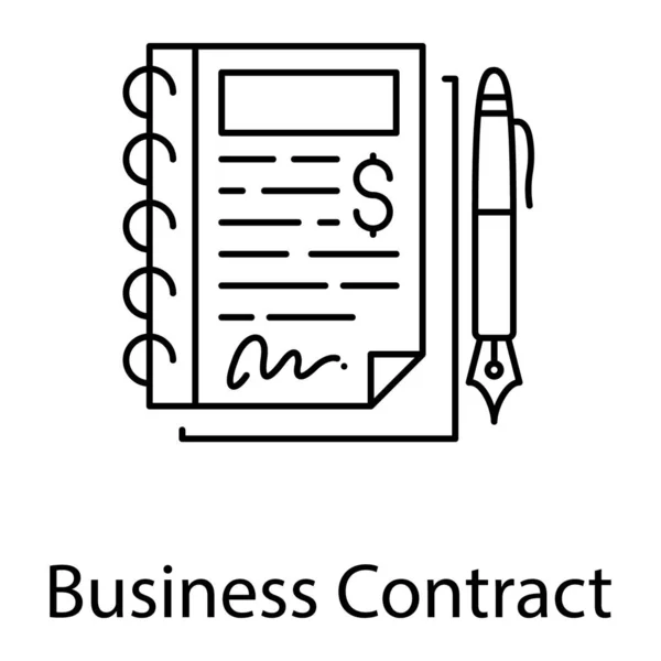 Business Contract Legal Agreement Two Parties Icon — ストックベクタ