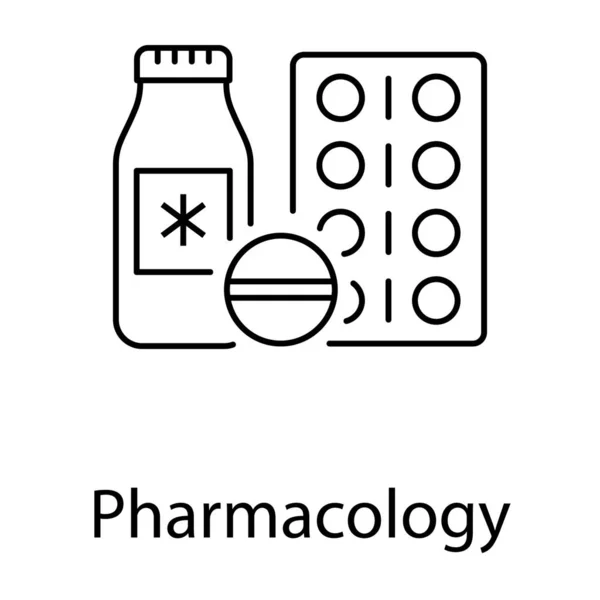 Медицинская Банка Бутылка Таблеток Капсул Таблеток Фармакологическая Концепция — стоковый вектор