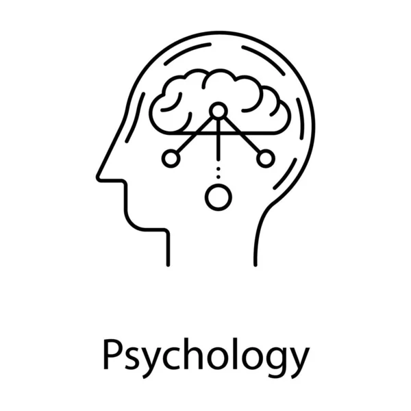 Nube Nodos Dentro Del Cerebro Concepto Icono Psicología — Archivo Imágenes Vectoriales