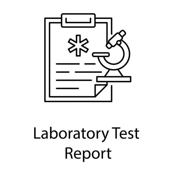 Медицинский Отчет Концепцией Микроскопа Иконы Медицинских Исследований — стоковый вектор