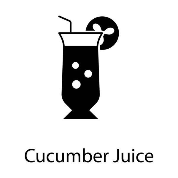Verfrissend Komkommersap Frisdrank Voor Bar Clubs — Stockvector