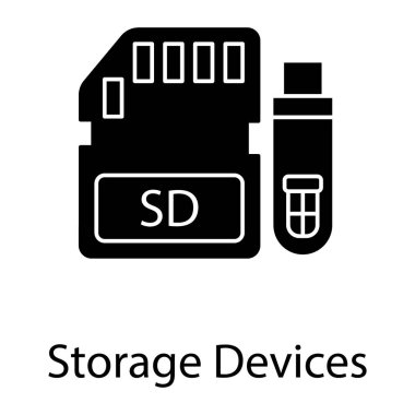 Sağlam tasarımda depolama aygıtları vektörü 