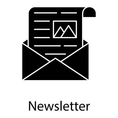 Katı vektör olarak Newsletter vektör tasarımı 