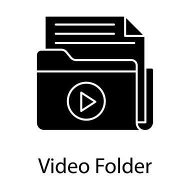 Bir dizindeki video sembolü, veri depolama için video dizini