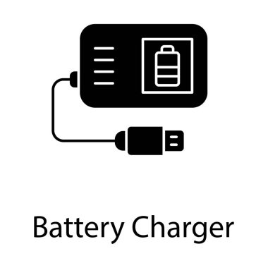 Dolu simgede pil şarj vektörü tasarımı 