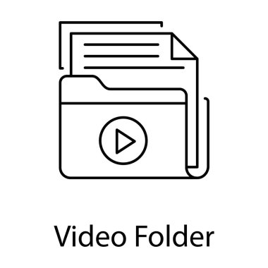 Bir dizindeki video sembolü, veri depolama için video dizini 