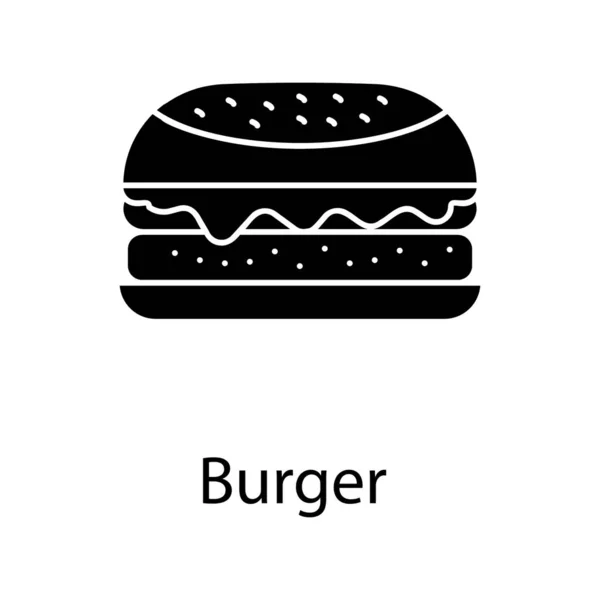 Fast Food Junk Artikel Burger Burger Stil — Stockvektor