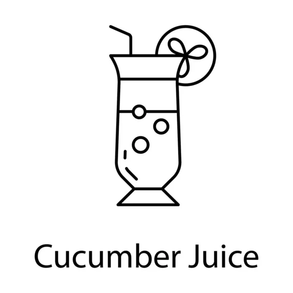 Verfrissend Komkommersap Frisdrank Voor Bar Clubs — Stockvector