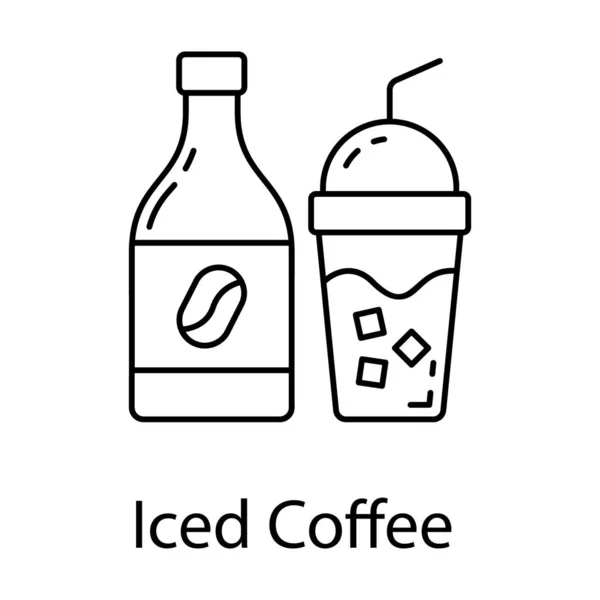 Café Frío Bebida Energizante Agregando Perfección Visual — Vector de stock