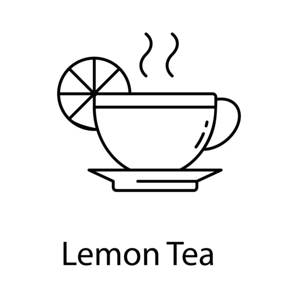 杯子和茶托中的热饮料 茶杯病媒 — 图库矢量图片