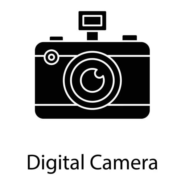 Vector Cámara Diseño Sólido Cámara Fotografía Polaroid — Archivo Imágenes Vectoriales