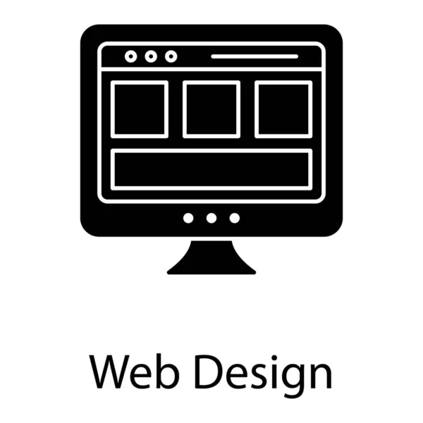 Diseño Web Sólido Diseño Vector Sólido — Archivo Imágenes Vectoriales