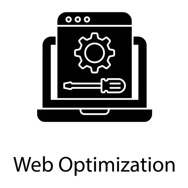 Vector Optimización Web Diseño Sólido — Vector de stock