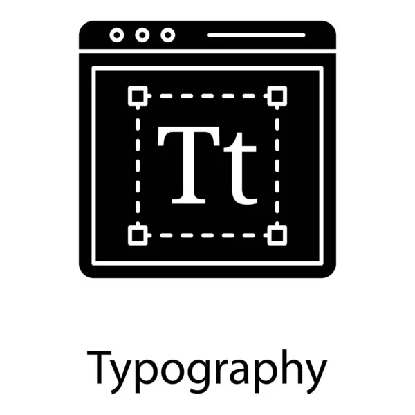 Sitio Web Para Tipografía Símbolos Texto — Vector de stock