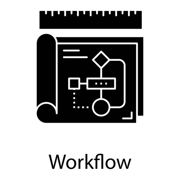 Diseño Vectorial Flujo Trabajo Aislado Sobre Fondo Blanco — Archivo Imágenes Vectoriales