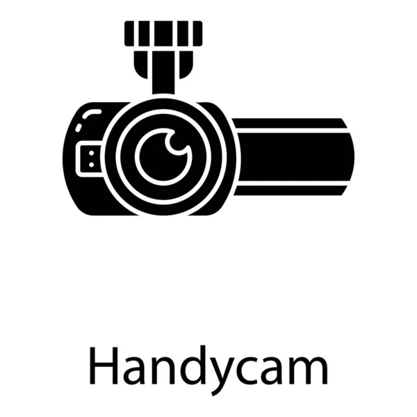 Device Capturing Images Depicting Handycam — Stock Vector