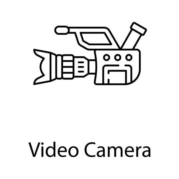 Eine Videokamera Für Professionelle Videografie — Stockvektor