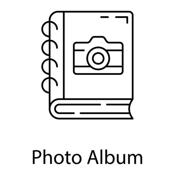 Design Des Fotoalbums Isoliert Auf Weißem Hintergrund — Stockvektor