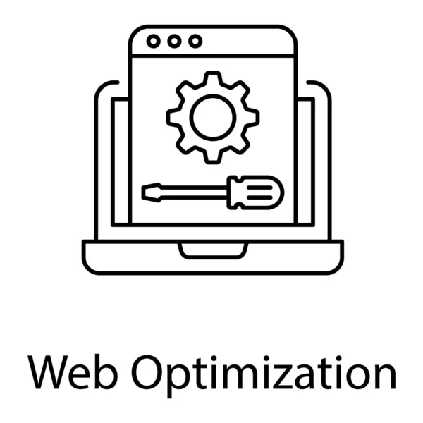 Vector Optimización Web Diseño Línea — Vector de stock