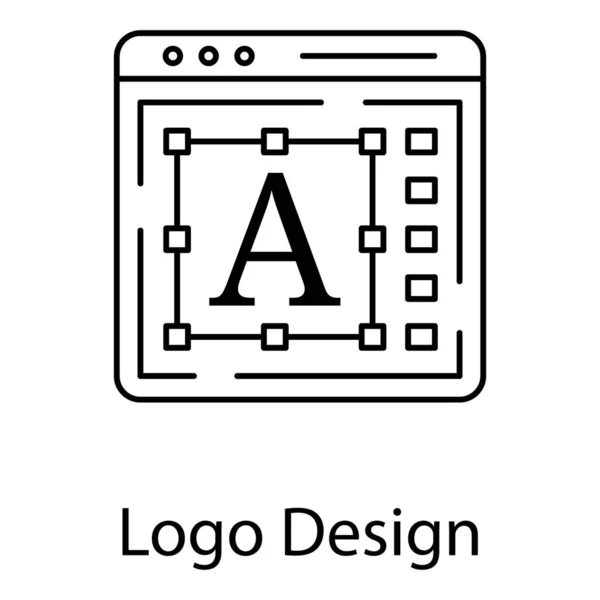 Вектор Проектирования Логотипа Линейном Исполнении — стоковый вектор