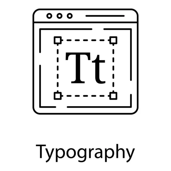 Website Text Typing Symbols Typography — Stock Vector