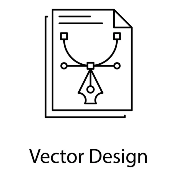 Линейный Векторный Дизайн Белом Фоне — стоковый вектор