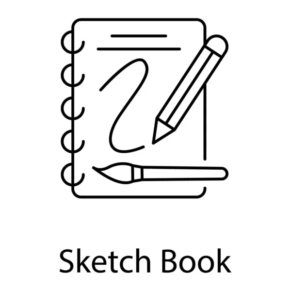 Skizzenbuch Vektor Design Linienvektor — Stockvektor