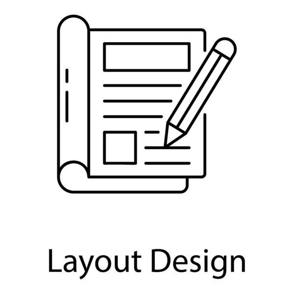 Layout Design Vektor Linje Stil — Stock vektor