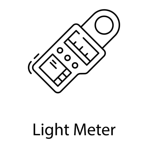 Device Throwing Light Depicting Light Meter — Stock Vector
