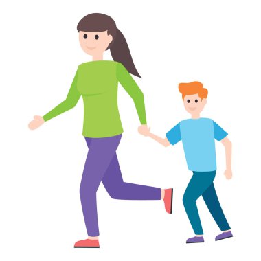 Çalışan vektör. Koşucu sembolü. Düz stil çubuk figürü. 