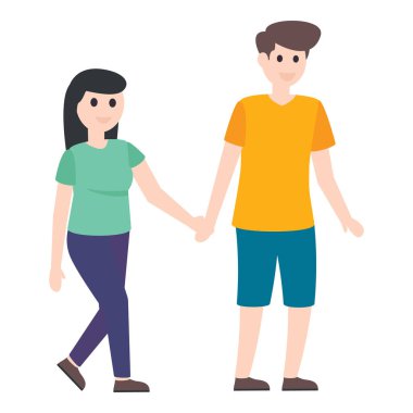 Yetişkin erkekler, çocuklu bir kız, iki en iyi arkadaş. Arkadaşlık vektörü düz karakter.