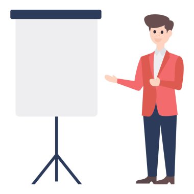 Reklam panosu tabelası. Beyaz arkaplan üzerine iş sunumunun grafiksel ögesi. 