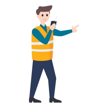 İtfaiyeci karakteri. Mobil konsept ve web uygulamaları vektörü için mesleklerin unsuru. 