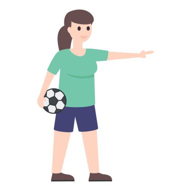 Futbolcunun düz karakter stili. Düzenlenebilir vektör.