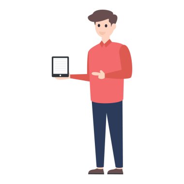 Düz tasarımda web geliştirici karakter.