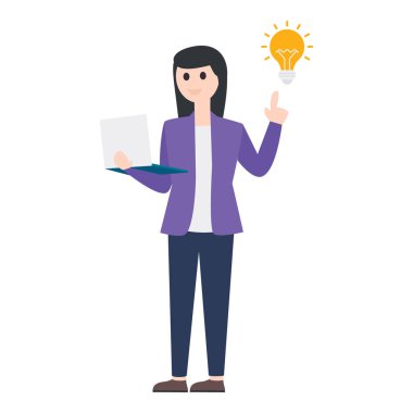 İş fikrinin kavramsal vektörü beyaz arkaplanda izole edildi.