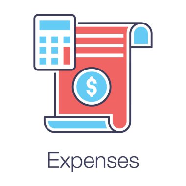 Hesap makinesi harcama hesaplama kavramına sahip finans raporu.