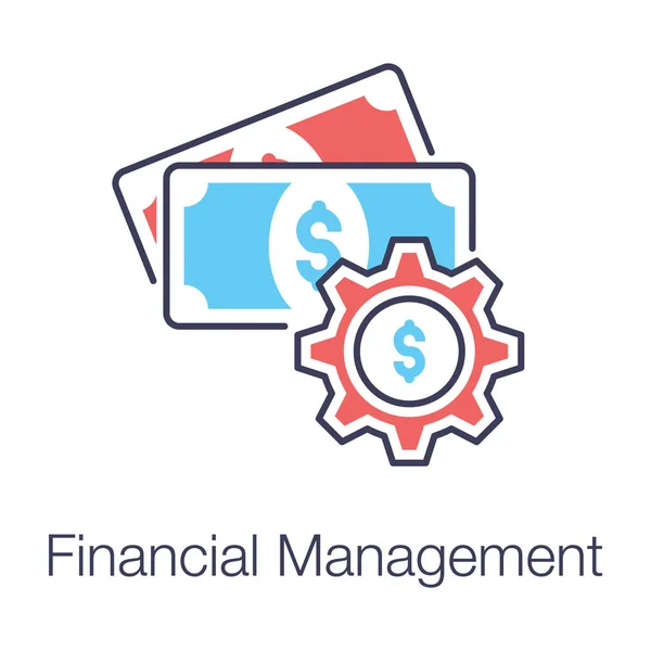 Εργαλείο Δολάρια Εικονίδιο Δημοσιονομικής Διαχείρισης — Διανυσματικό Αρχείο