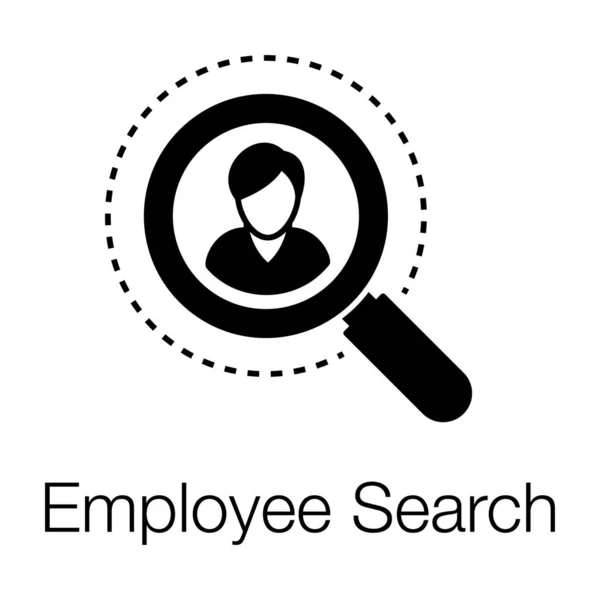 Search Employee Headhunting Icon Glyph Design — Stock Vector