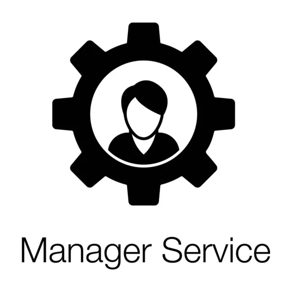 Man Versnelling Manager Service Icoon — Stockvector