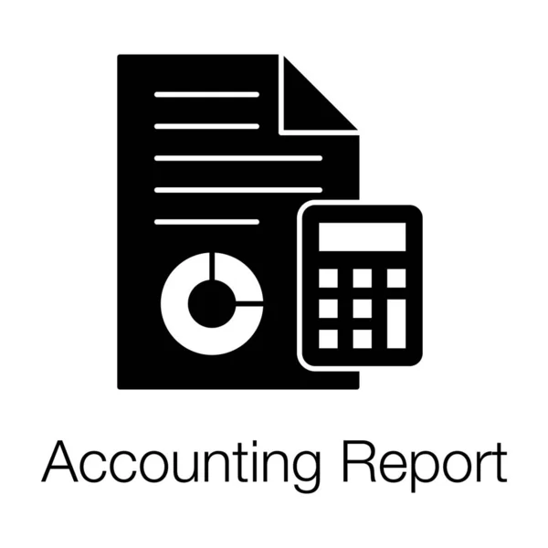 Калькулятор Бизнес Отчет Вектор Бюджетного Учета — стоковый вектор